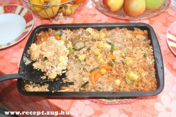 Rakotthusos - zöldséges rizs