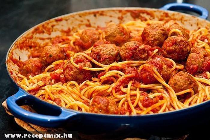 Húsgombócos spagetti